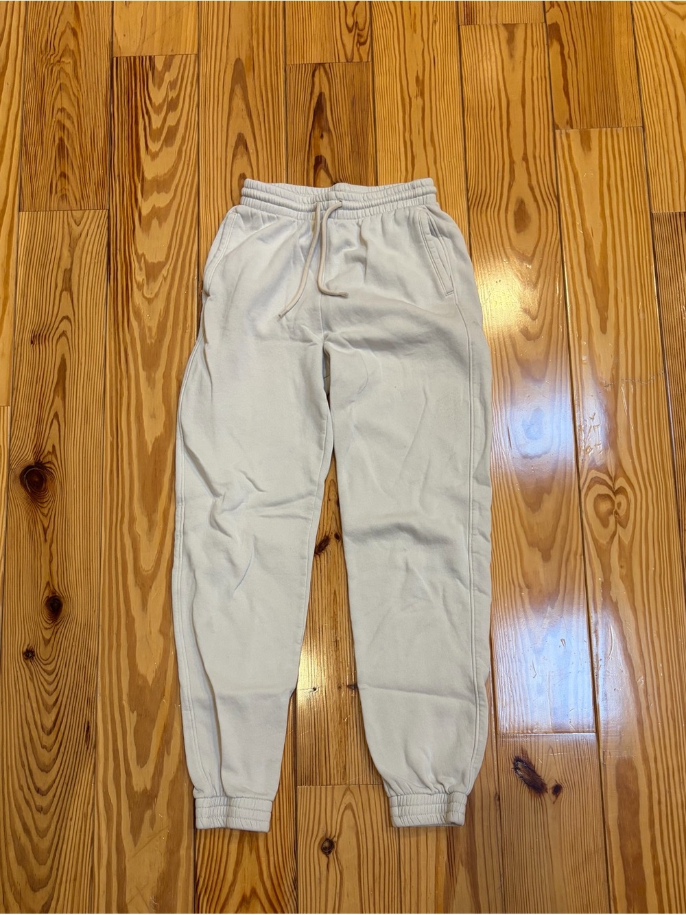 H&M Cream Fleece-Lined Joggers